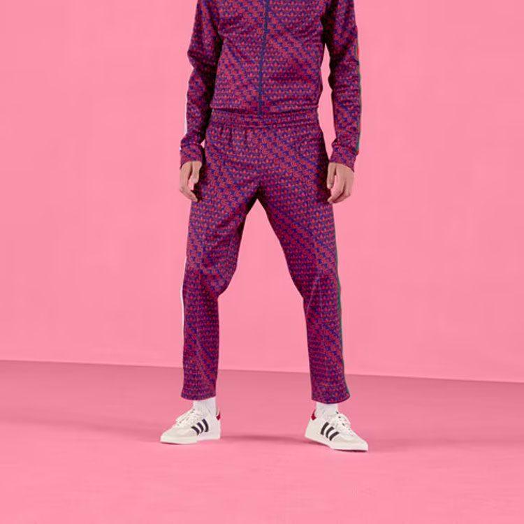 Gucci X Adidas Спортивные штаны с принтом Double G и Трилистник 692113-XJEKV-4711