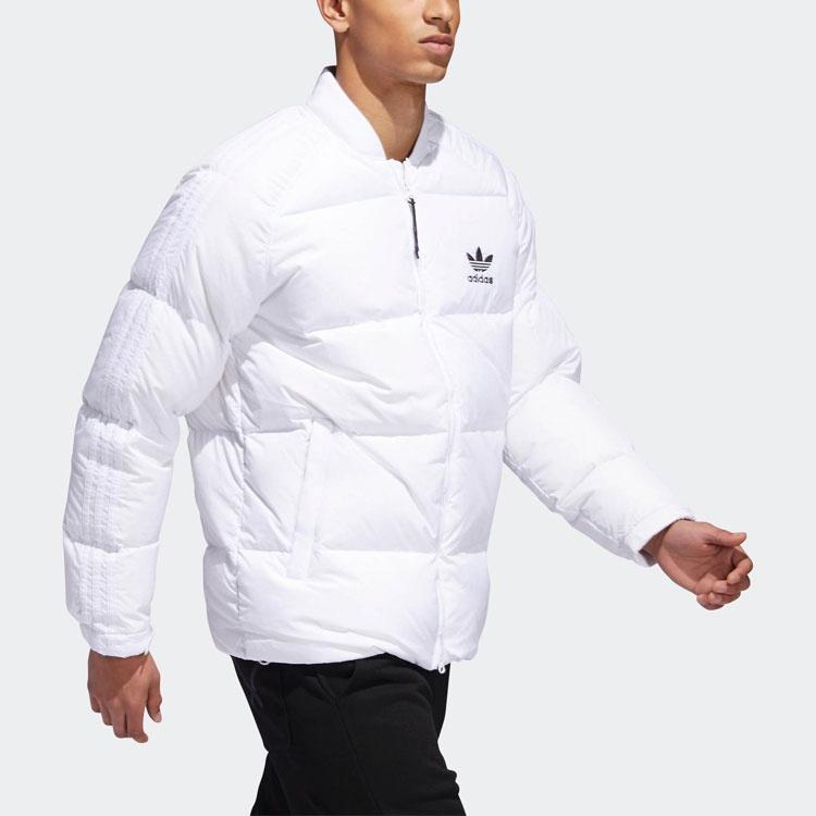 adidas originals Baseball Collar Casual Sports Stay Warm Down Jacket White Men's BR4799