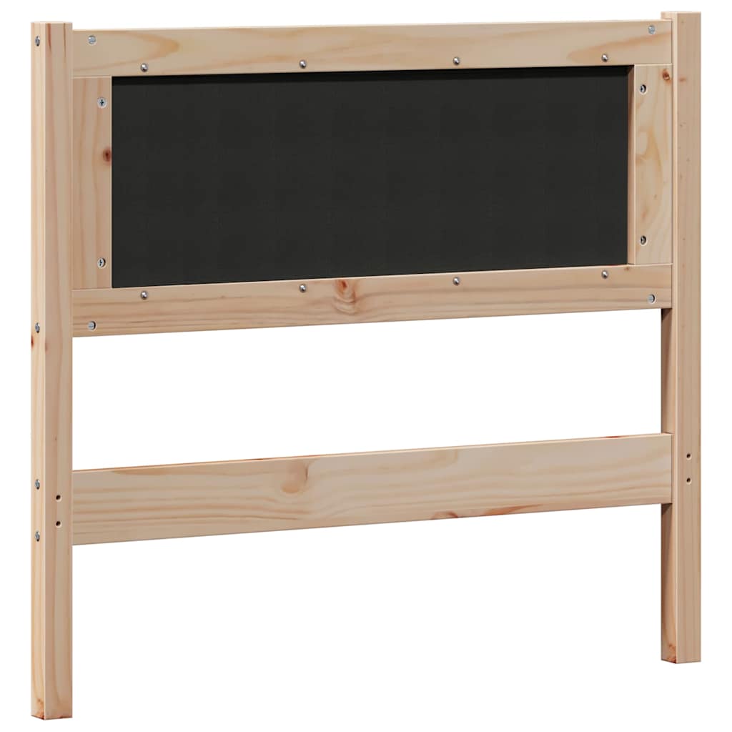 Headboard Other Brown and Black 90 cm Solid Pine Wood