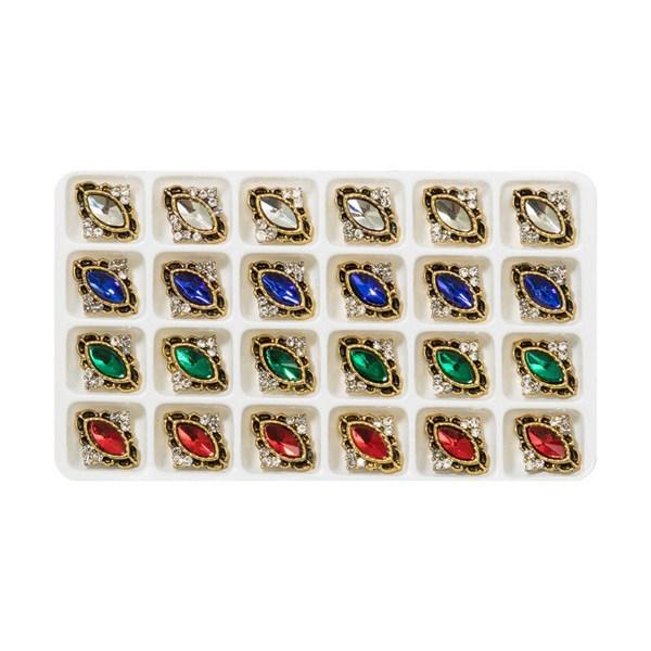 Nail Materials: One Piece of Jewelry, Nail Stone Set, Bohemian Rhombus, 1 Set