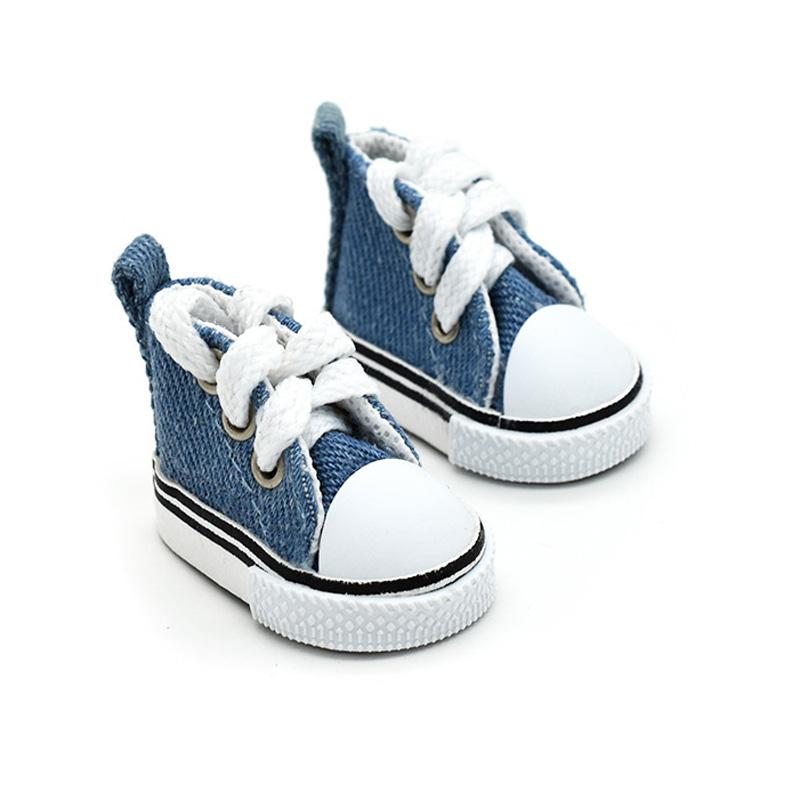 1 пара, 5 см 1/6, джинсовая ткань ручной работы, обувь для кукол, 18 дюймов, милая мини-кукла, игрушечные аксессуары, разноцветные