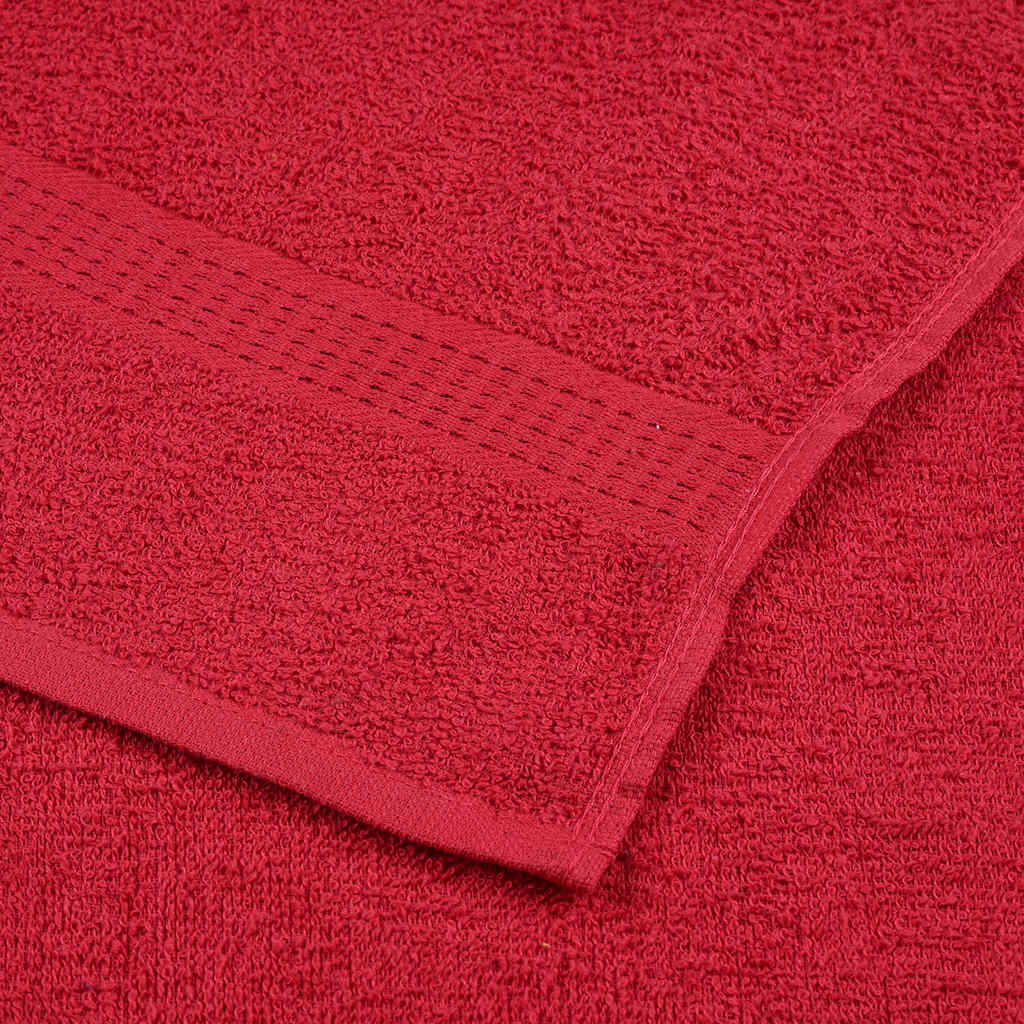 Vidaxl Ręczniki, 4 Szt., Czerwone, 100X200 Cm, Bawełna 100%