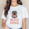 Funny Baby Hippo Moo Deng Tshirt Women Men Fashion T-shirt Streetwear Kawaii Cartoon T Shirt Harajuku Y2k Tee Tops Mange Clothes