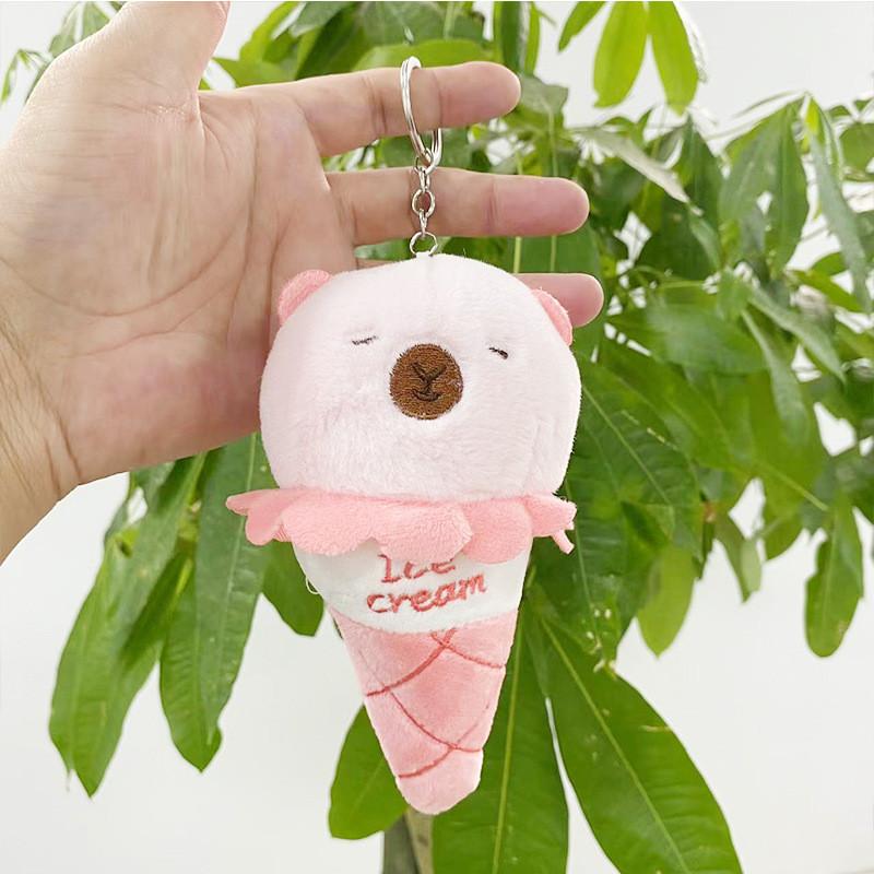 Причудливый плюшевый брелок-кукла в виде медведя-мороженого, мягкая плюшевая игрушка для детей и коллекционеров