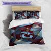 Trabzonspor FC Printed 3PCS Bedding Set Breathable Duvet Cover with Pillowcases Decorative Bed Linen for Bedroom Home