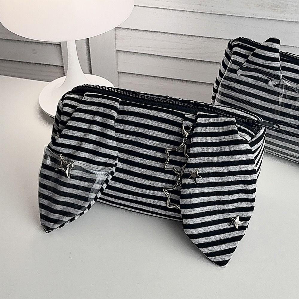 1pc Large Capacity Pen Bag Portable Pencil Pouch Korean Style Stationery Storage Bag School Office