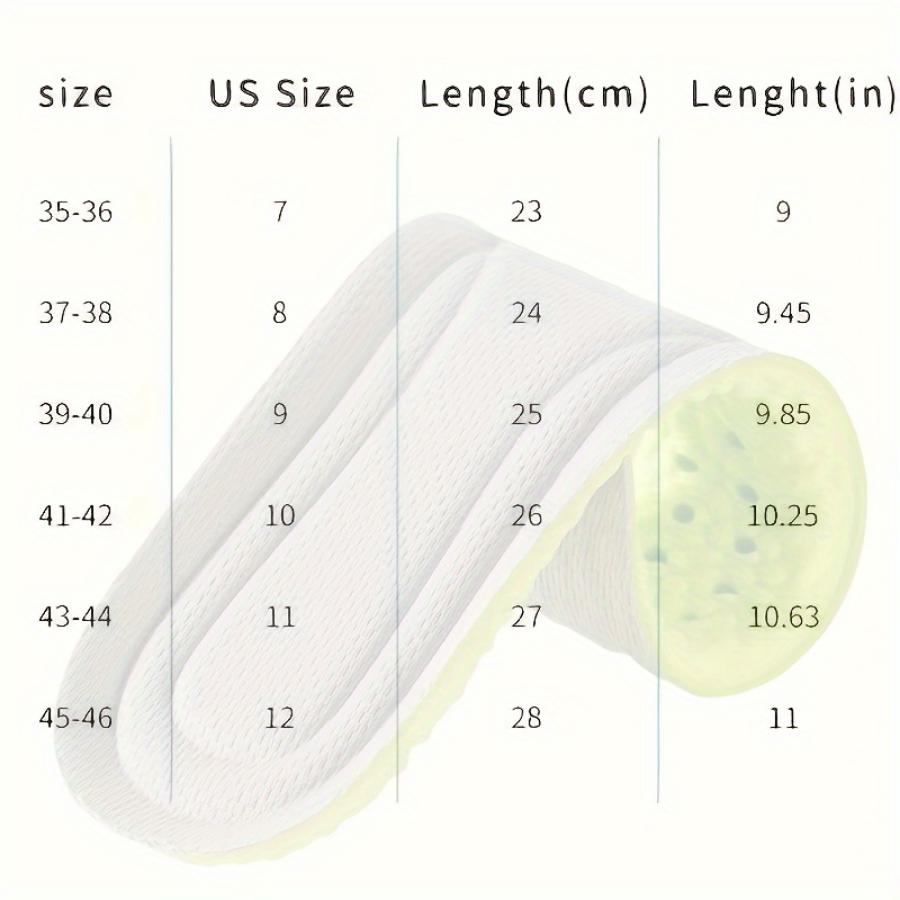 1Pair Soft Breathable Sport Cushioning Inserts Wormwood Deodorant Insoles For Men Women Boost Shoe Pads Mesh Can Cut Size Insole