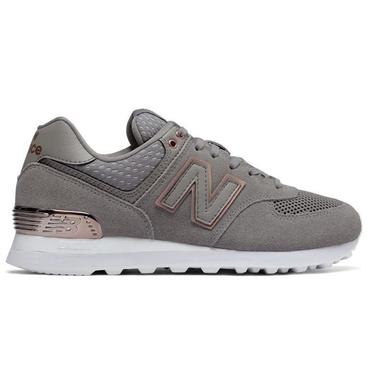 New Balance 574 Женские Магнитный Серый Низкие Ретро Беговые Кроссовки Сетчатые WL574FSC