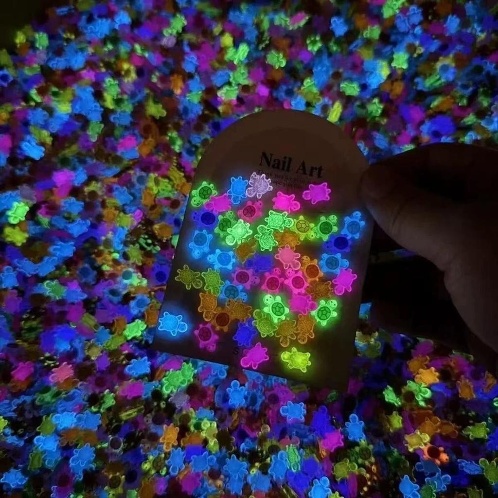 10/50/100 шт. Милые мини-светящиеся украшения в виде черепашек, светящиеся в темноте, мини-черепашки, микро-ландшафт, детские игрушки, украшение для дома, подарок