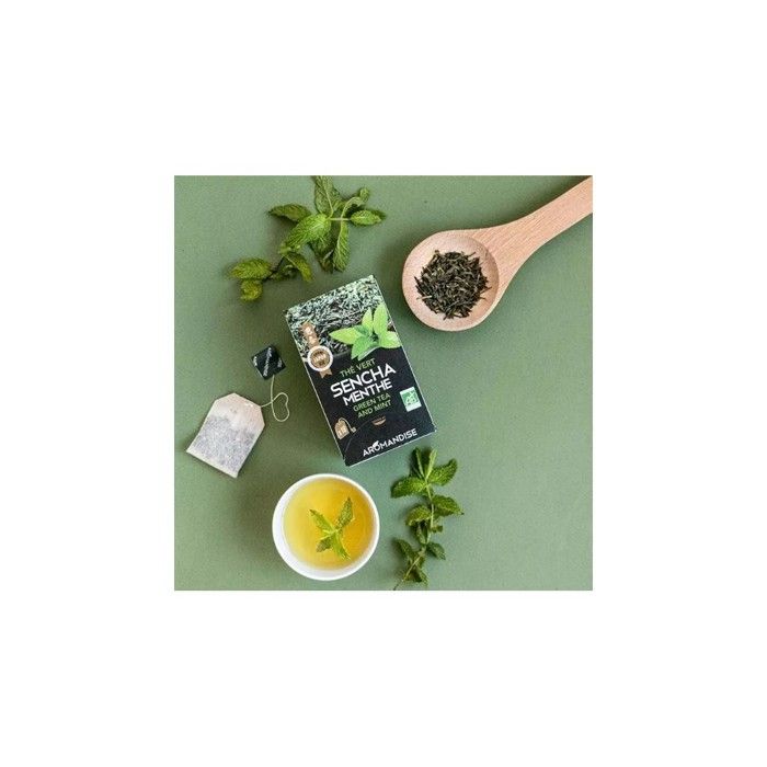 Thé bio Sencha de Uji Japon et Menthe en infusettes - Aromandise