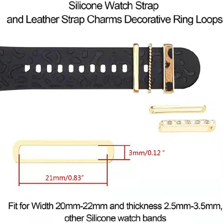 Novelty Watch Bands Charms Decorative Rings Loops Silicone Strap Decor for Watch