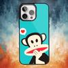 Милый Чехол для Телефона P-Paul Frank Для iPhone 17 16 15 14 13 12 Pro Max Plus для Magsafe Зеркальный Беспроводной Магнитный Чехол