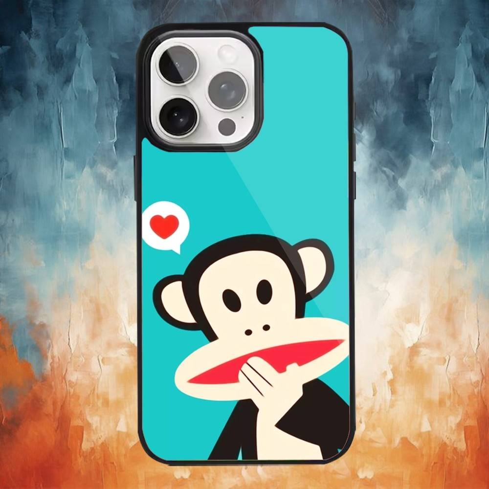 Милый Чехол для Телефона P-Paul Frank Для iPhone 17 16 15 14 13 12 Pro Max Plus для Magsafe Зеркальный Беспроводной Магнитный Чехол