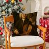 Classical Johann Sebastian Bach Pillow Case Silky Short Plush with Invisible Zipper Dustproof Sofa Cushion Cover for Home Decor