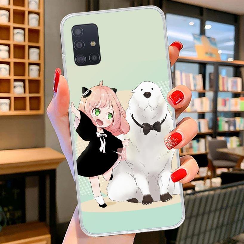 Spy Family Anya Cute Cover Phone Case For Samsung Galaxy A12 A22 A32 A52 A72 A02S Phone Case Note 20 Ultra 10 S10 Plus A51 A71 A