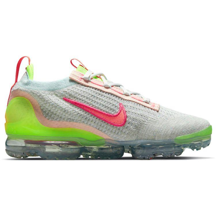 Nike Air VaporMax 2021 Flyknit Neon Women Sneakers Grey Photon-Dust Bright-Mango DH4088-002