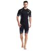 Neoprene Wetsuit Men Short Sleeve Scuba Diving Suit Snorkeling Spearfishing Swimsuit Surfing Sunproof One Piece