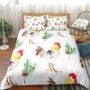 Farm Chicken King Queen Duvet Cover Rooster Goose Duck Bedding Set For Kids Teen Adult Farmhouse Animals 2/3pcs Soft Quilt Cover