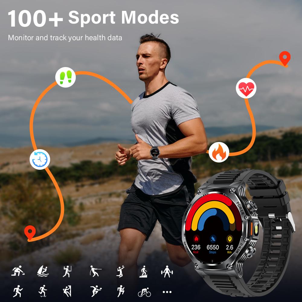 MEVADEN Новые 1,8-дюймовые 390*390 экран Bluetooth вызов умные часы мужские спортивные фитнес-трекер 800 мАч умные часы для Android IOS