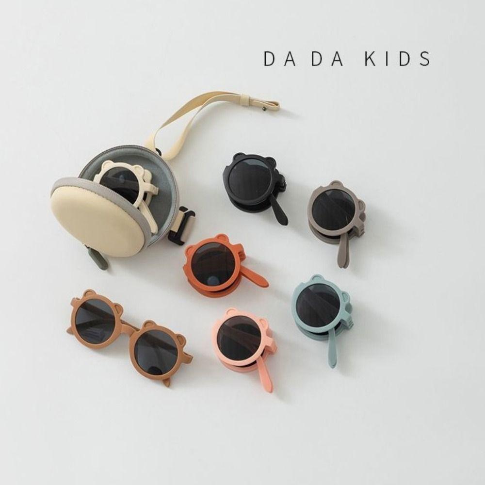 Bear Shape Children's Glasses Solid Color Eyewear Accessories Foldable Glasses Children's Party