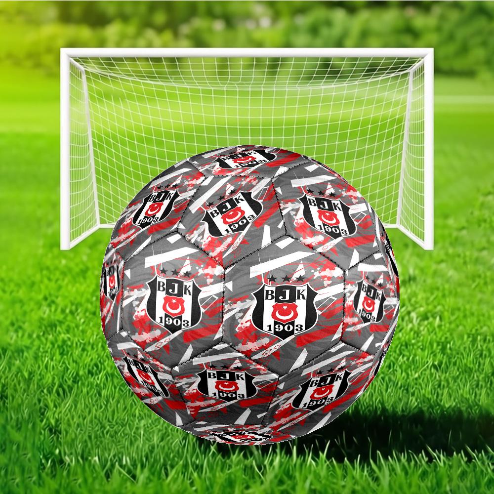 Besiktas Istanbul Football Club Soccer Ball Size 5 Soccer Ball, Machine-stitched, Durable, Suitable for Training and Matches Fan Gift
