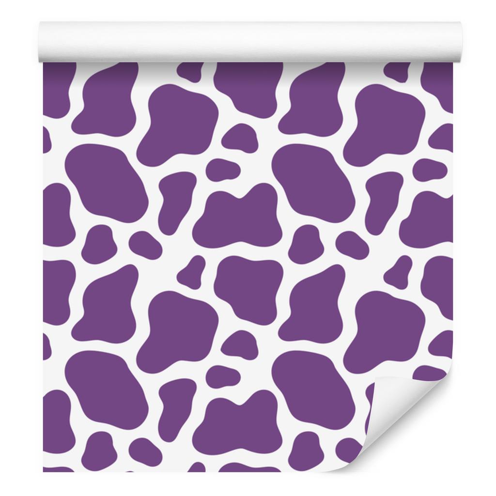 Cow Patches Wallpaper, Purple and White, Purple Background for Living Room and Bedroom 50x1000