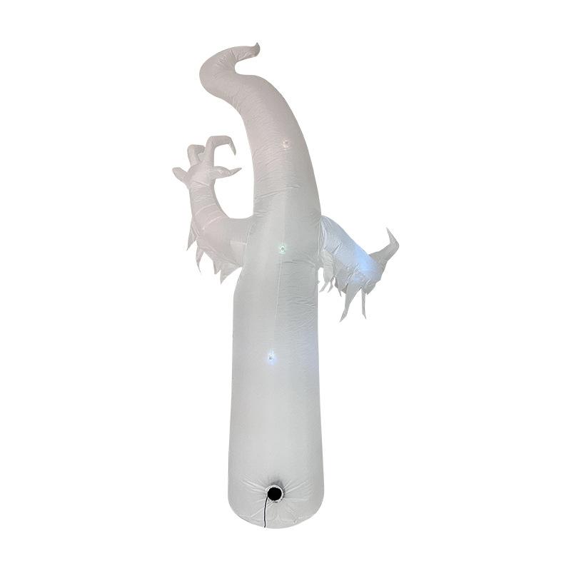 8FT Halloween White Ghost Inflatable Air Model with LED Light Festive Flash Screen Effect Party Novelties
