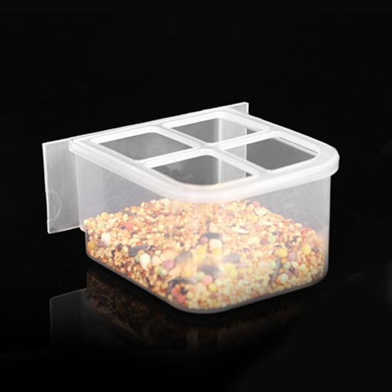 Parrot Feeder Drinker Bird Food Box Hanging Bowl Transparent Anti-Spill Water Tank Cage Birds Supplies Pet Plastic Food Container