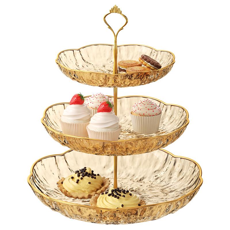 Luxurious Multi-layer Dessert and Fruit Display Tray for Living Room