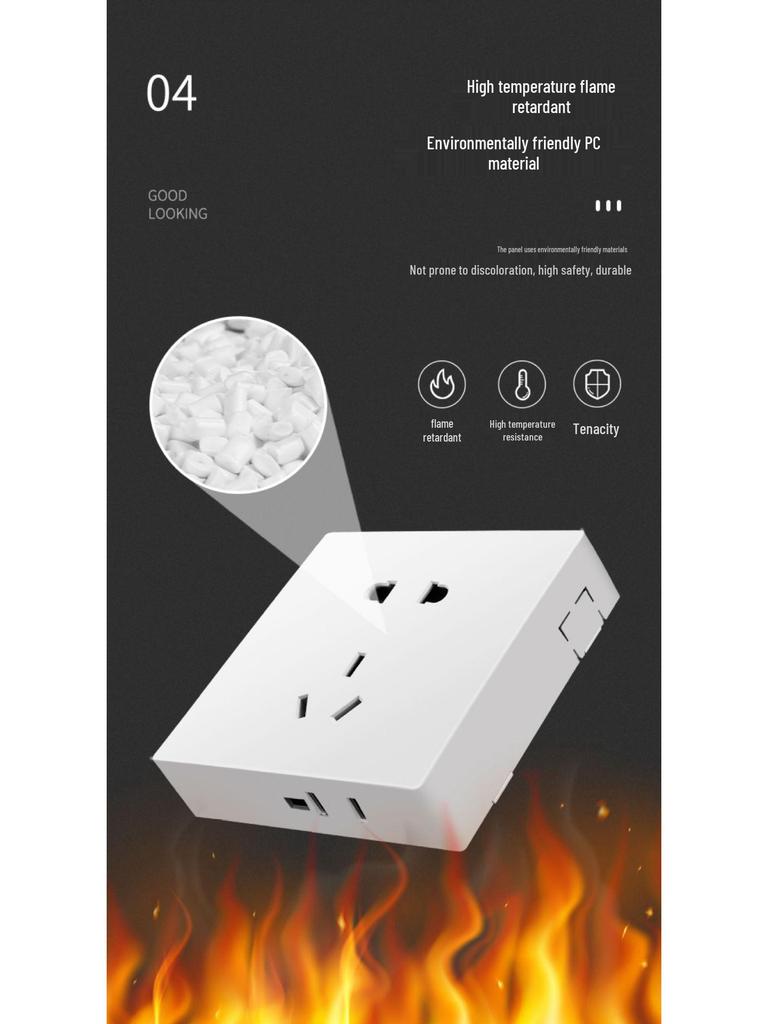 Двухклавишный настенный выключатель и панель розетки типа 86 с открытой проводкой и пятью отверстиями