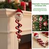 Creative Holiday Hobbies for Women Christmas Spiral Crochet Kit, DIY Snowman Santa Craft Decorative Snowflake Ornament Project Handmade Hanging
