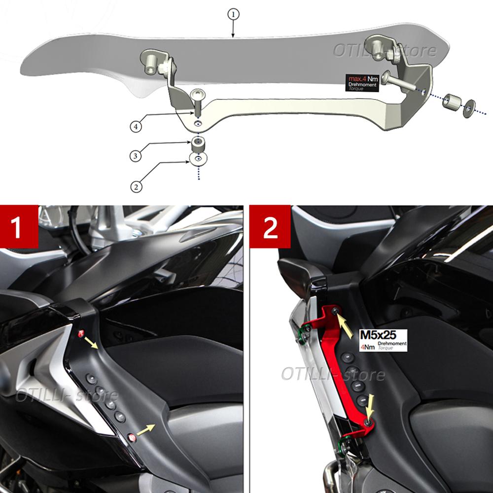 K 1600 GTL K1600 B Мотоцикл Боковые спойлеры Дефлекторы ветра Для BMW K1600B K1600GTL Удлинители ветрового стекла Боковые панели Защита ног