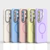 Для Magsafe Жидкий силиконовый чехол Для Samsung Galaxy S26 S25 S24 S23 Ultra Edge Funda S25 Ultra Металлическая защита объектива Магнитная крышка