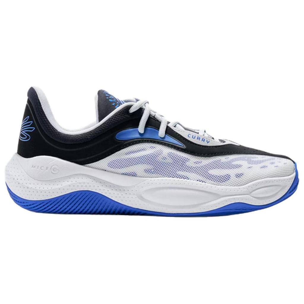 Under Armour Curry Splash 25 Удобная посадка Прочные Дышащие Сцепление Баскетбольные кроссовки Унисекс кроссовки Белый Синий 3028460-003
