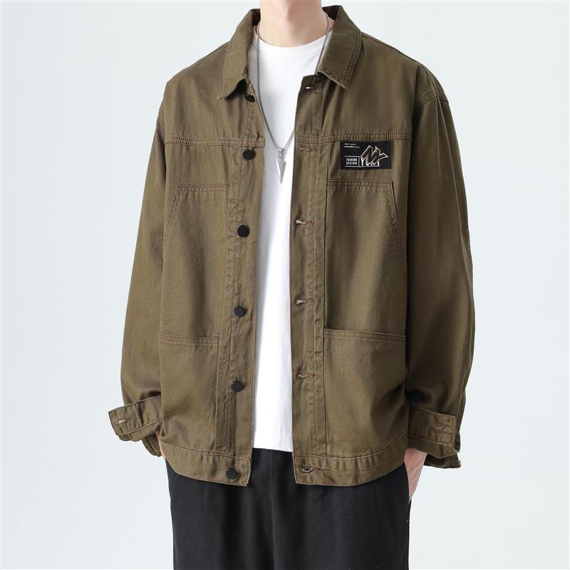 Cowboy Jacket Workwear Casual Shirt Cotton Fashion Jacket Men's