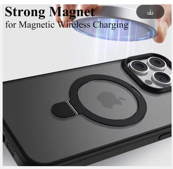 Магнитный чехол для мобильного телефона с кольцом-подставкой для iPhone 16 15 14 Pro Max Plus 13 12 Чехлы Прозрачный чехол с защитой