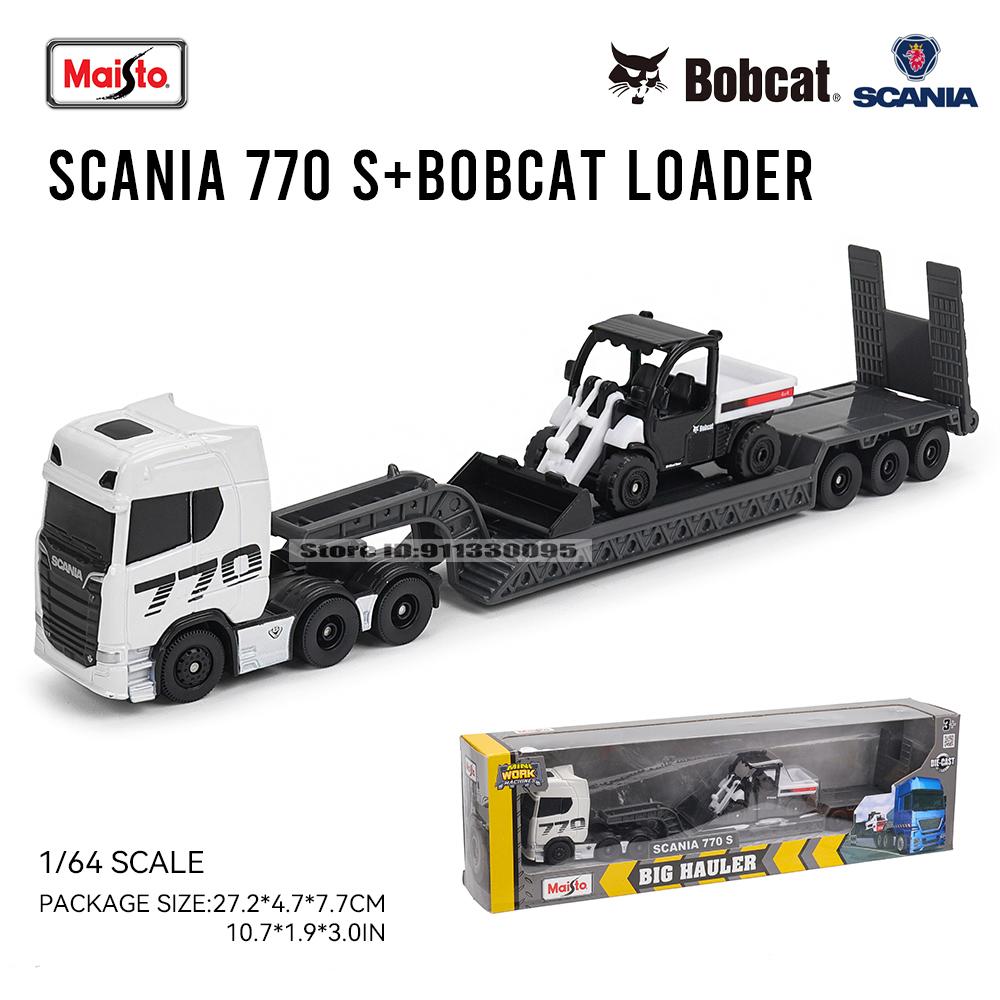 Майсто 1:64 SCANIA 770 S Volvo Транспортное средство для перевозки вилочных погрузчиков Экскаватор литая точная модель автомобиля Коллекция моделей подарок