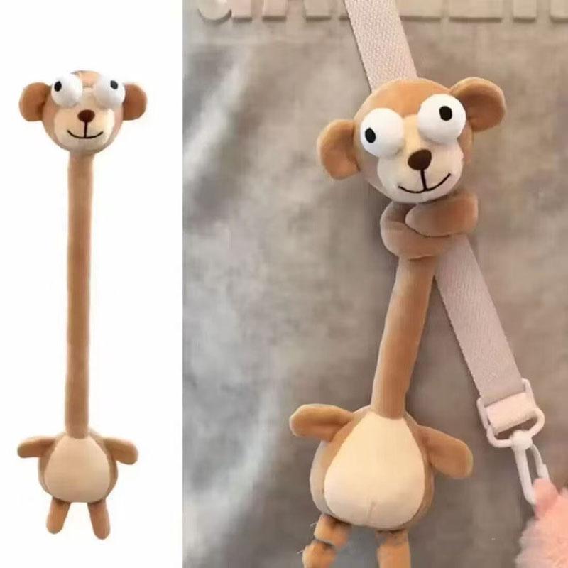 Long Neck Evil Sausage Dog & Chihuahua Plush Keychain Pendant Cute Stuffed Animal Doll for Machine Gift