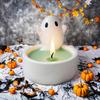 Halloween Candle Stand Spider Candle Holder Spooky Halloween Resin Candle Holder with Ghost Spider Candlestick Holder Spooky Dec