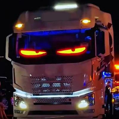 Светодиодный дисплей на лобовое стекло автомобиля «Дьявольские глазки», водонепроницаемый, программируемый, светодиодная забавная подсветка в виде глаз, знаки для украшения автомобиля