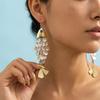 Design Sense Fish-shaped Earrings Creative Multi-layer Shell Scaly Tassel Drop Earrings Niche Summer Beach Vacation Jewelry