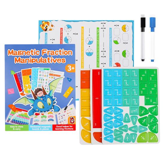 1/2 Sets Magnetic Fraction Tiles Circles Percentage Decimal Fraction Learning Math Manipulatives Elementary Teaching Aid Educational Fraction Puzzle