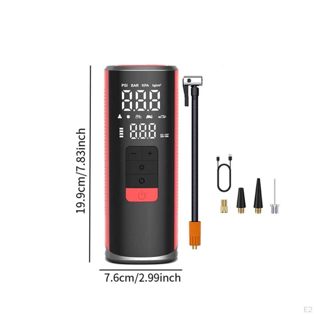 Автомобильный насос для накачивания шин 6000 мАч Электрический воздушный насос для шин Велосипедов Мячей Велосипеда