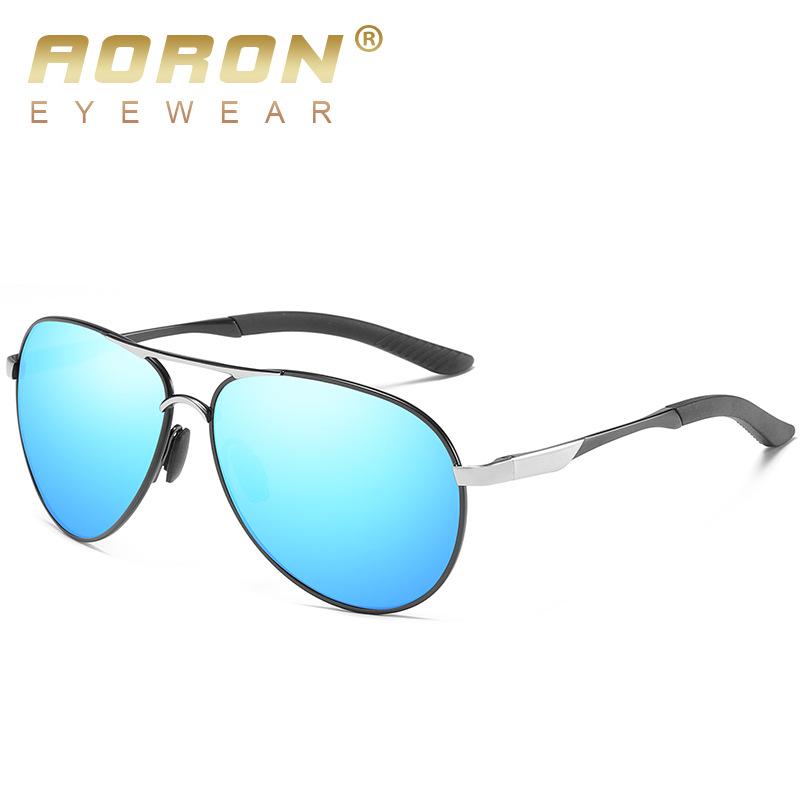 aoron Fashion Polarized Sunglasses Metal Frame Sun Glasses Driver Driving Glasses UV400 Anti-glare Eyewear for Men Women