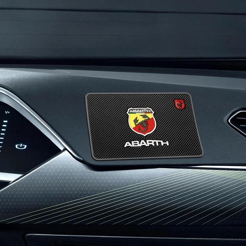 Durable Waterproof Abarth Dashboard Non-Slip Mat for Fiat Abarth 500e Tipo 500 500x Easy Clean Anti-Slip Grip Interior Decor V2