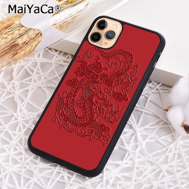 MaiYaCa Red Dragon Phone Case Cover For iPhone 17 Air 16 15 6s plus 11 12 13 14 pro max plus shell  coque
