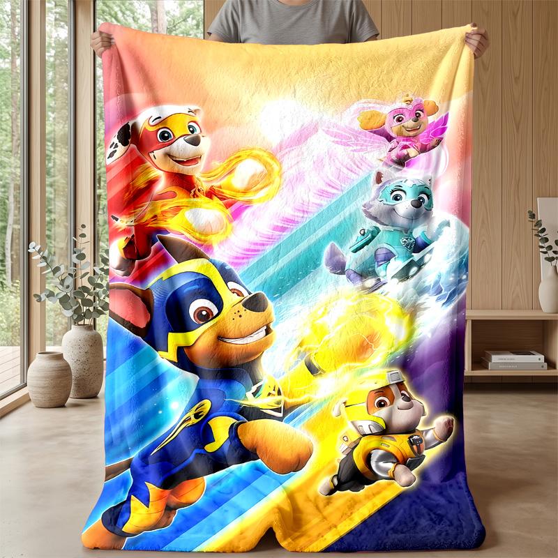 Paw PatrolPrinted Flannel Blanket Cozy Skin-Friendly Warm Throw for Couch Bed Indoor Daily Use
