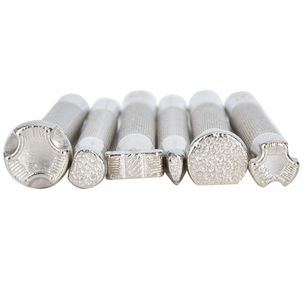 6Pcs Leather Craft Carving Tool Non Slip Fish Printing Pattern Handle DIY Handcraft Tool(Fish Print Tool )