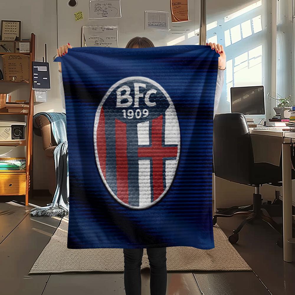 Bologna FC 1909 pattern Flannel Blanket, High quality Comfortable for All Seasons, Home Decor, Warmth and Comfort, Perfect for Gifts.