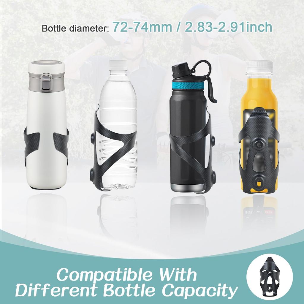 ROADNADO Carbon Bicycle Bottle Cages Carbon Fiber Bottle 25g Carbon Ultra Black (2-Piece Set), Holder, Fiber, Lightweight, Stretchy,